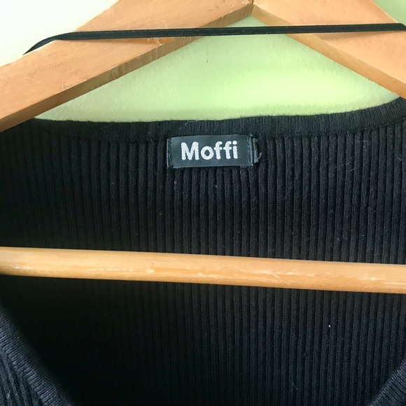 Black and White Pattern Sweater Minidress - Picture 4 of 5